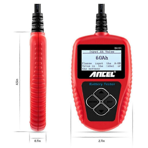 ANCEL BA101 12V Δοκιμαστής Μπαταρίας Αυτοκινήτου Αναλυτής Δοκιμασ 2
