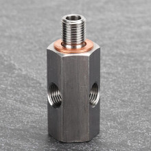 1/8-Zoll-NPT-Öldrucksensor-T-Stück auf M10 10x1,0-Außengewinde-Adapter für Turbolader-Zulaufleitungsmanometer
