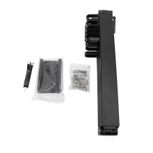 Wandmontierter Wäscheständer, dreifach faltbar, aus Aluminiumlegierung, für Balkon und Haus, Schwarz