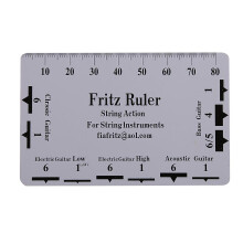 2-teiliges Saitenlage-Messlineal für Gitarre und Bass