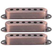 3 Stück Tonabnehmerabdeckungen aus Messing, 48 mm/50 mm/52 mm, Musikinstrumentenzubehör für ST SQ E-Gitarren, Cuivre rouge