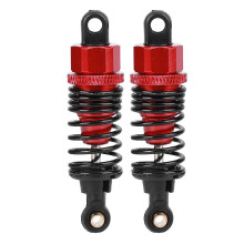 2 stuks 1/10 metalen schokdempers geschikt voor HSP RC auto model, rood, 60 mm
