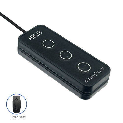 3 Key USB Macro Programming Key Keypad USB Keyboard Support Multiple Platform Portable Custom  Keyboard Black 1