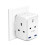 4 Way Plug Adapter USB JSVER Multi Plug Extension UK with 2 USB Ports 13A M 1