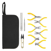 9-teiliges professionelles Schmuckzangen-Set mit Flach- und Spitzzangen für DIY-Projekte
