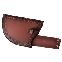 Messerscheide, Material: Braun, Maße: 26,4 x 12,3 x 1 cm, verhindert Abstumpfung, 1 Stück