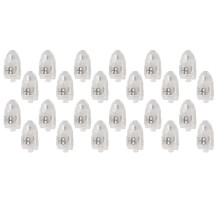 Lichterkette für Ballondekorationen, weiß, 3 x 1,5 cm, 24 Stück