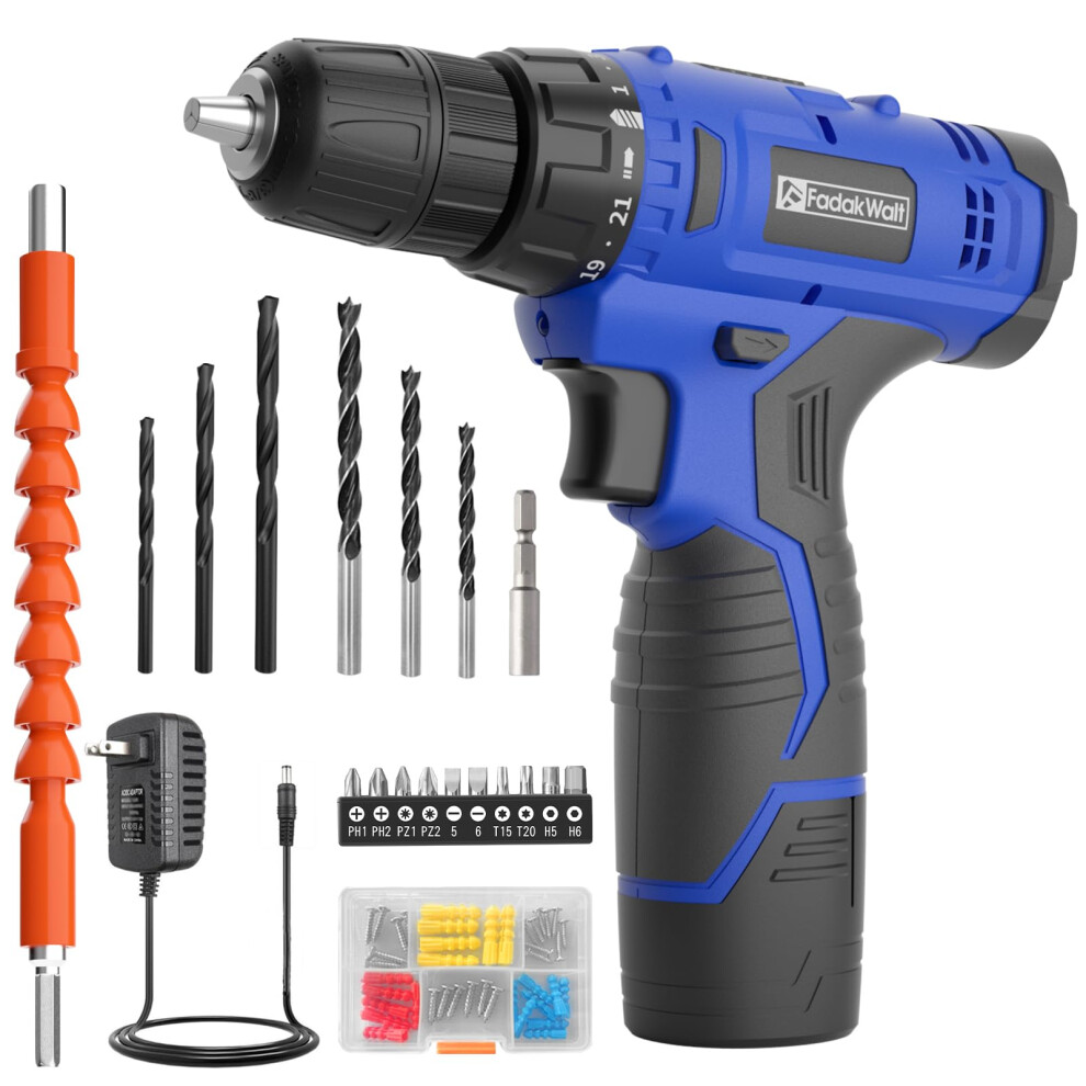 Fadakwalt 12V Cordlessdrill Battery Power Drill Drivers 38Â Inch Keyless Ch 1155599814398
