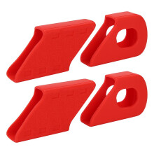 4 stuks siliconen beschermhoezen voor fietscranks (rood)