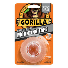 Gorilla Double Sided Mounting Tape Clear 1.5m, Pack of 1