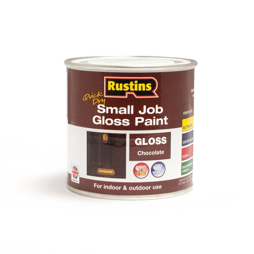 Rustins RUSTINS Small Job Gloss Paint Chocolate 250ml