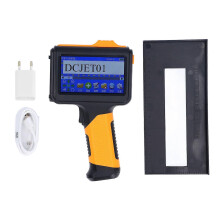 12.7mm Handheld Inkjet Printer BT 4.3in LED Touchscreen 600dpi Inkjet Coding Machine for Text Numbers Symbols QR Codes Barcodes EU Plug AC110?240V