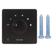 50W volumeregelaar met professionele veiligheidsfunctie, 5 standen en draaiknop voor volumeregeling voor thuisluidsprekers, zwart.