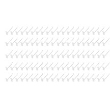 50 stuks Slatwall haken, sleufplaat haken, enkele draadhaken voor winkeldisplays, 15 cm, 3,3 mm diameter, zilverkleurig