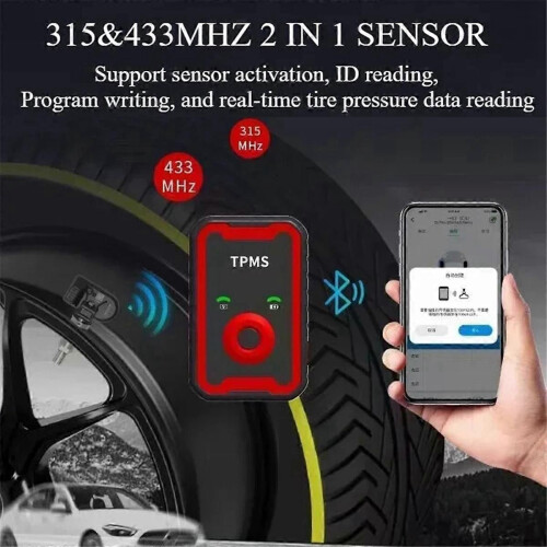 Programable TPMS Sensors 2 in 1 433MHz+315MHz Support Programing with CELL PHONE Tool 1