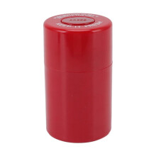 Ronde, luchtdichte plastic bewaarpot voor tabak en kruiden, geurvrije opbergdoos, afgesloten container voor buitenactiviteiten en reizen, rood