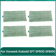4-delige set microvezel dweildoeken als vervanging voor de Vorwerk Kobold SP7 SP600 SPB100 stofzuiger