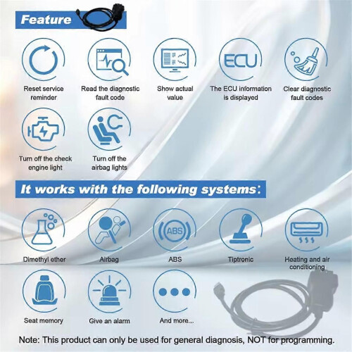 Για αυτοκίνητα, το καλώδιο διάγνωσης PIWIS V3.0.15.0 υποστηρί 2