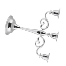 3 Arms Metal Candle Holder European Style Candelabra Wedding Candlestick Home Decor (Silver)