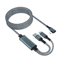 Meta Quest 3 Linkkabel 5 m – 2 A Schnellladung, 5 Gbit/s High-Speed-VR-Datenkabel für Oculus Quest 3