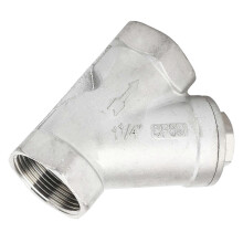 Y-type filter met 1-1/4 inch DN32 schroefdraad, gemaakt van 304 roestvrij staal, geschikt voor water, olie en gas.