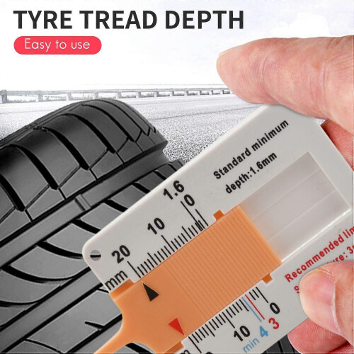 Tyre Tread Depth Gauge Car Motorcycle Trailer Van Wheel 1