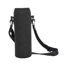Thermische houder/tas voor waterfles voor buitensporten, hittebestendige hoes/hoes met riem (zwart)