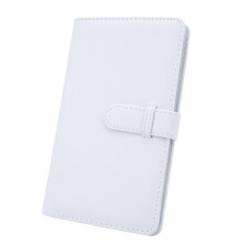 3 Zoll (7,6 cm) Mini-Fotoalbum mit 108 Fächern aus PU-Leder für Kinokarten und Visitenkarten, Jasminweiß