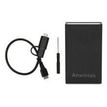 MSATA-zu-USB-3.0-Gehäuse, 6 Gbit/s UASP, Plug & Play, LED-Anzeige, Micro-USB-zu-MSATA-SSD-Gehäuse für Computer, Schwarz (ohne Festplatte)