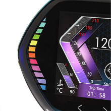 Tachimetro digitale OBDII da 4,5 pollici OBD+GPS con indicatore di pendenza intelligente, display LCD