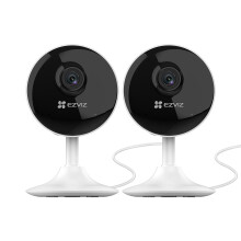 EZVIZ C1C 2 Pack Mini Home Security Camera Indoor, 1080P Wired Wifi Camera, Home Secuirty Camera, 10M Night Vision, Motion Detection, Alarm, Two Way