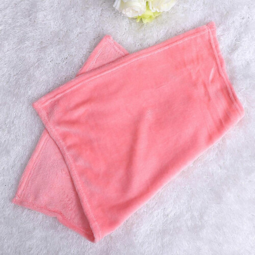 Pink Fleece Flannel Pet Blanket for Warming Use 2Pcs Bundle 2