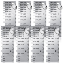 Jauge D'Épaisseur de Tôle, Paquet de 8 Jauges de Fil en Acier Inoxydable, Outil D'Inspection de Taille, Accessoires D'Outils de Soudage