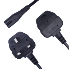 Lite-an 5 Meter Figure 8 Power Lead - 2 Pin Power Cable For TVs, Printer, PS5, PS4, Xbox, IEC C7 Power Cord, Straight Pin, Black