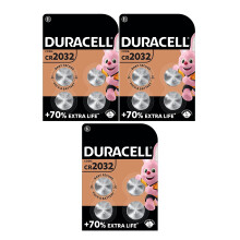 12x Duracell Cr 2032 Lithium (3 Blister Packs of 4 Batteries) 12 Batteries