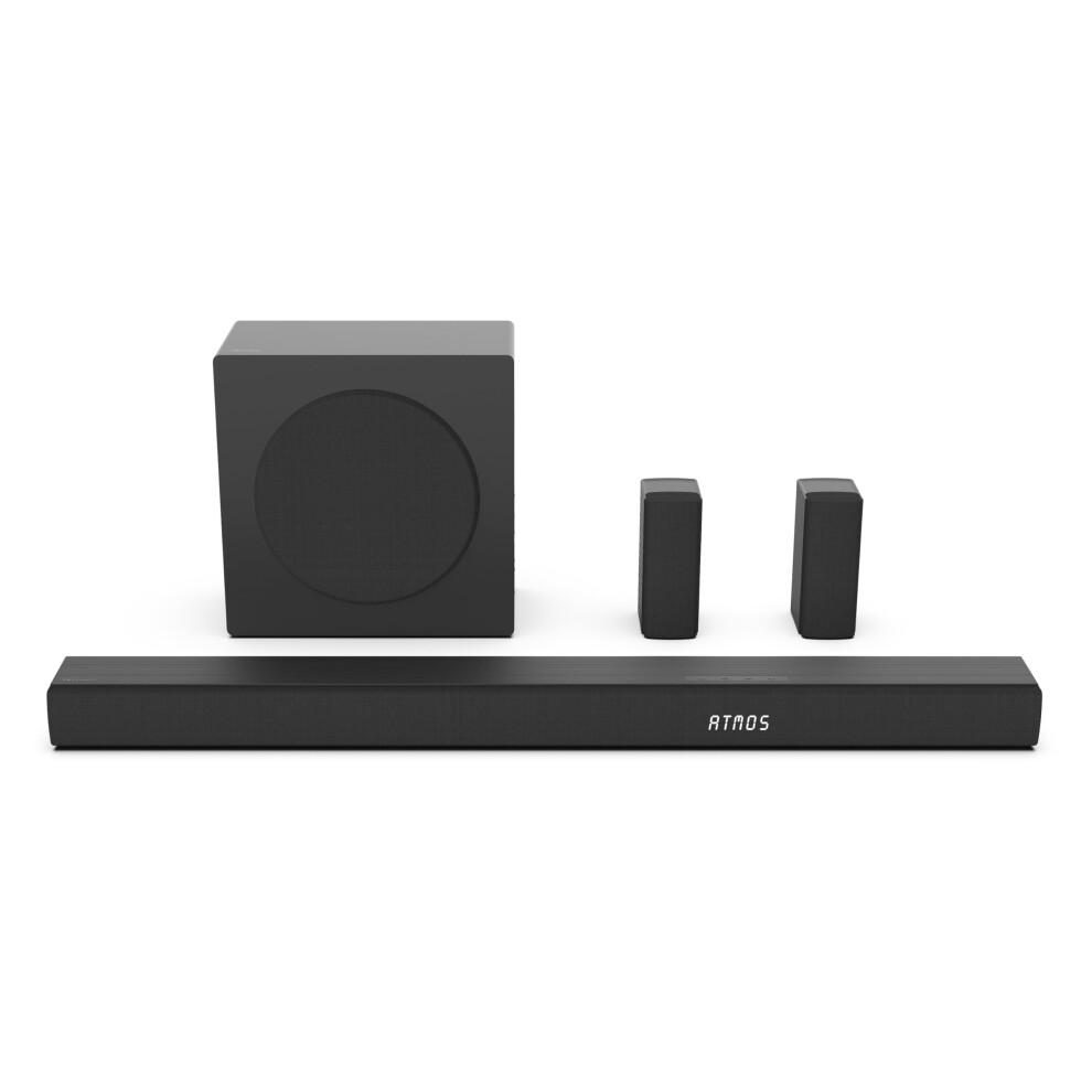 Hisense Ax5100q, 5.1 Ch Soundbar,Hi-Concerto,Dolby Atmos, Dts:x, Semi Wireless Rear Surround Speakers,6.5" Wireless Subwoofer, Ezplay 5008002979374