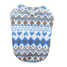Hondentuigje met stijlvolle geometrische patronen, ademend hondenvest voor lente en zomer, blauw S