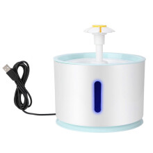 2,4-Liter-Elektro-Wasserspender für Haustiere, automatischer Trinkbrunnen für Hunde und Katzen mit LED-Lichtfilter