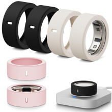 Hexasider 6 Pcs Ring Cover Compatible with Oura Ring Gen 4/4 Ceramic/Gen 3/Ultrahuman Ring, Soft Silicone Anti-Scratch Case for Oura Ring Protector f