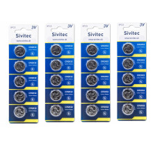 Sivitec 20X 2032 CR2032 Batteries Coin Button Cell 3V Lithium 240mAH Battery Up to 70% Extra Life Child Resistant Pack