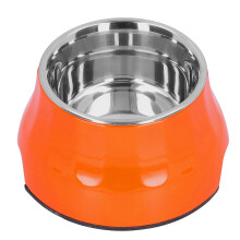 2-in-1 antislip voer- en drinkbakken voor honden en katten (oranje)