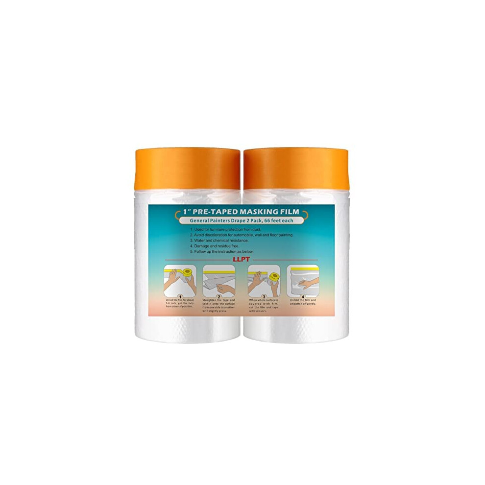 Llpt Tape And Drape Pretaped Masking Film 2Pack 65Cmunfolded X 20M Versa 6207269928760