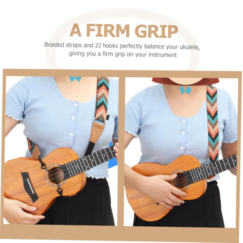 Adjustable No Drill Double Ukulele Strap with Comfort Shoulder Sling and Balanced Support 2