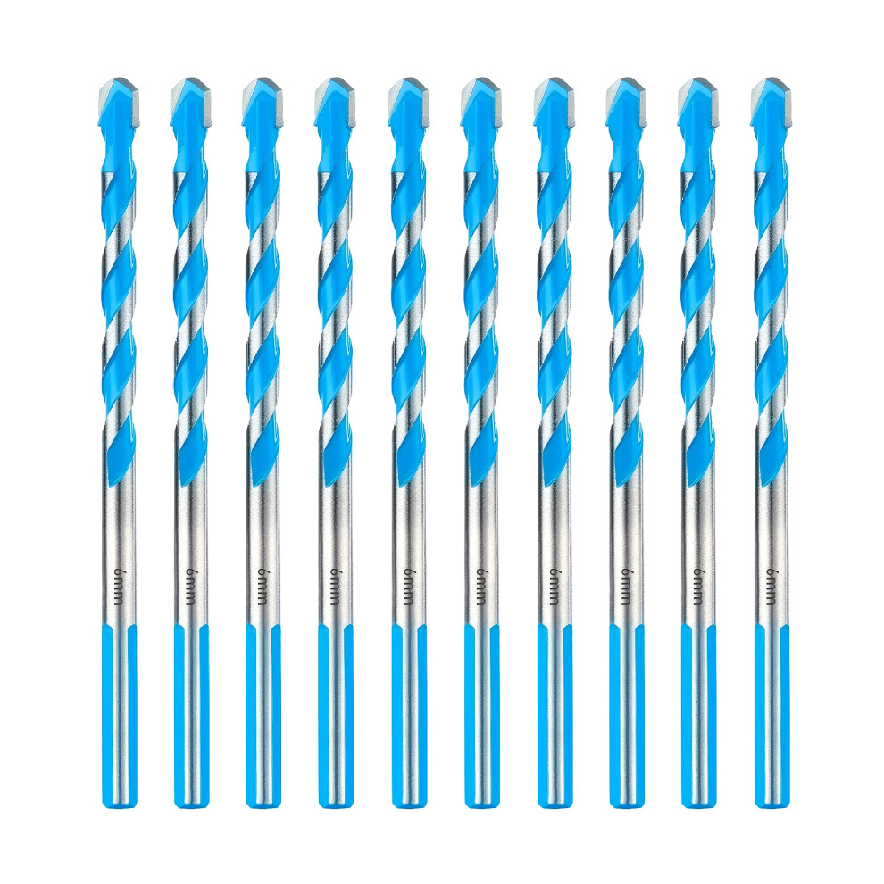 Toolant 6Mm Concrete Drill Bit Set, Shockproof Hammer Drill Bits For Concrete/Glass/Brick/Plastic/Cement/Tile, Industrial Strength Carbide Tips 5051226554759