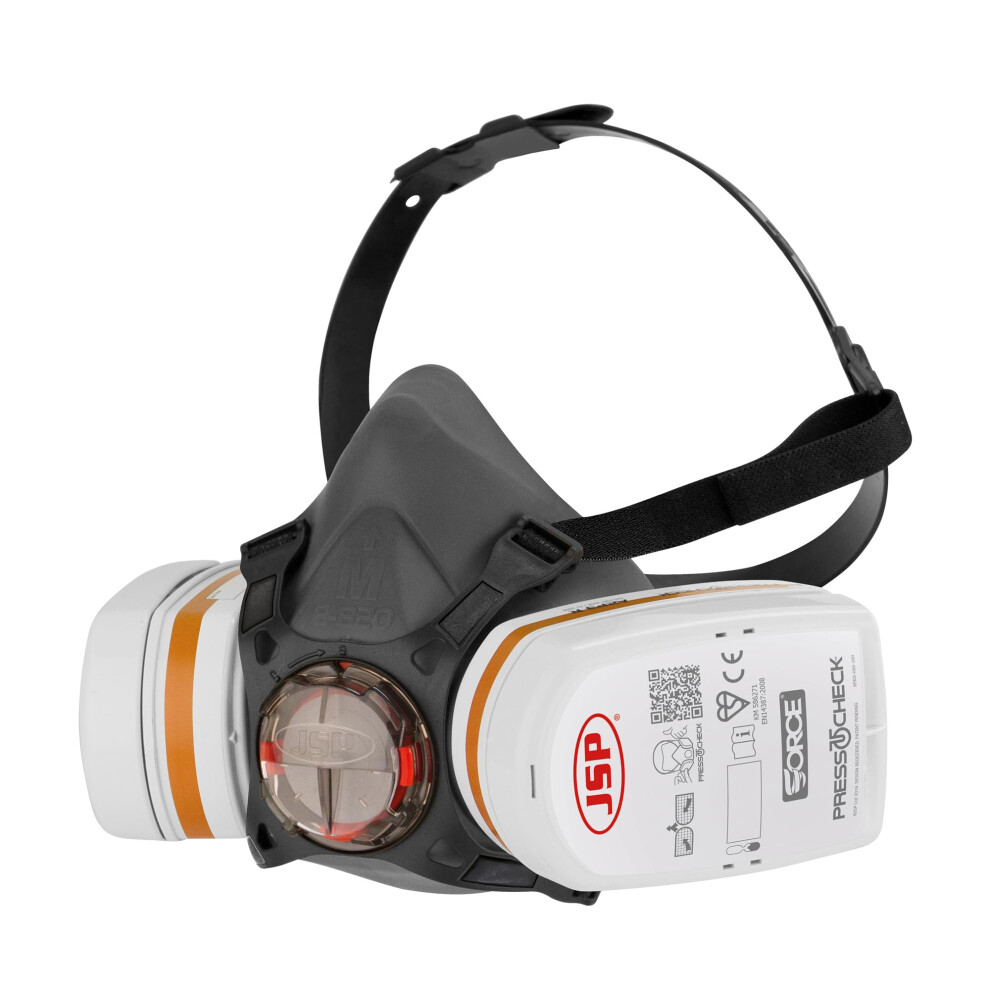 Force 8 Halfmask With Press To Check Abek1 P3 Filters Jsp Bht0c30l5n00 4565532042561