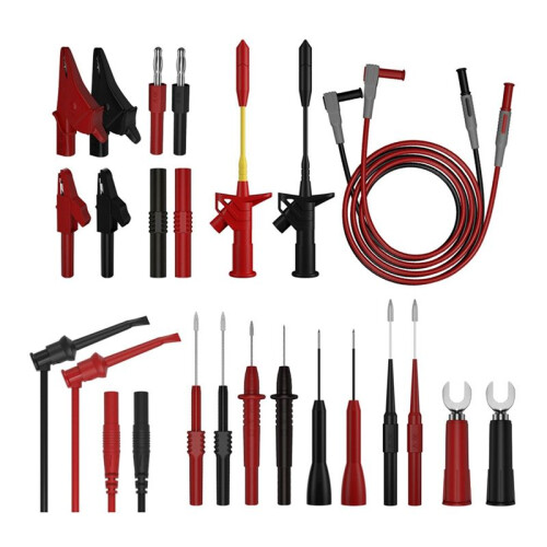 Multimeter Test Leads Kit with Digital Electrical Test Probes Set with Alligator Clips Test Hook Tweezer Flexible Wire