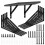 8 Pieces Shelf Brackets Heavy Duty Wall Mounted Triangle Shelving Brackets 1