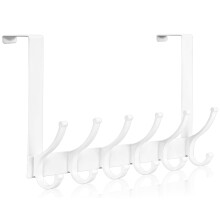 Optish Over The Door Hooks, Door Hanger Hook, Over The Doors Towel Rack for Bathroom, Doors Towel Hanger for Hanging Coats Hats (1Pack, White)