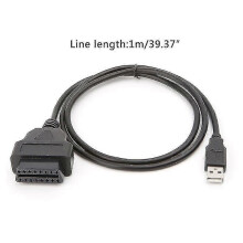 16 Pin OBD2 to USB Port Charger Adapter Cable Connector Diagnostic Tool