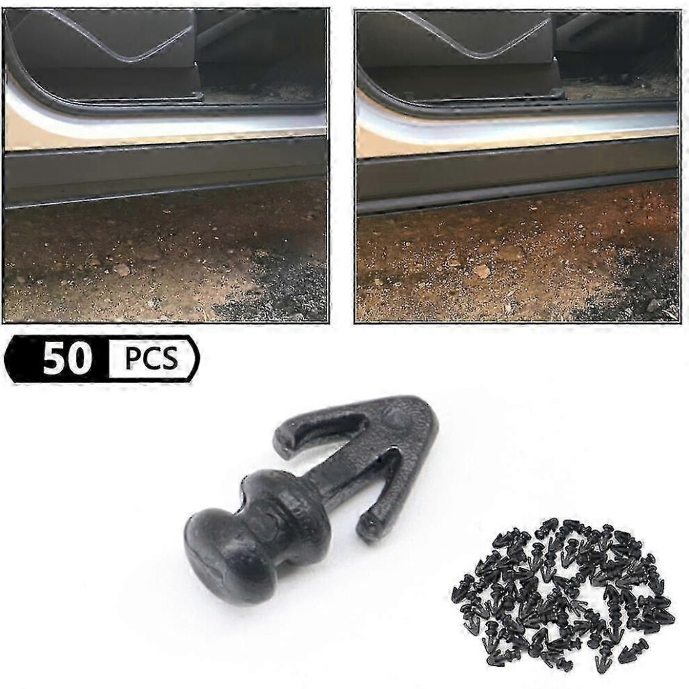 50Pcs Car Door Seal Sill Sealing Strip Clips Lower Weatherstrip Auto Fastener Rivet Clip F55 For Ford Mondeo Mk2 Mk3 Mk4 1042065 9152359430555